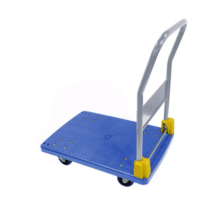 Chariot pliable pour camion à main - capacité de poids de 440 lb avec 2 roues de frein pivotantes pour l'entrepôt de bureau à domicile