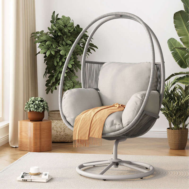 Chaise longue pivotante en osier Reno