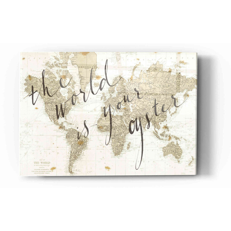 «The World is Your Oyster» par Sara Zieve Miller, art mural en verre acrylique, H 16 po x l 24 po x P 0,12 po