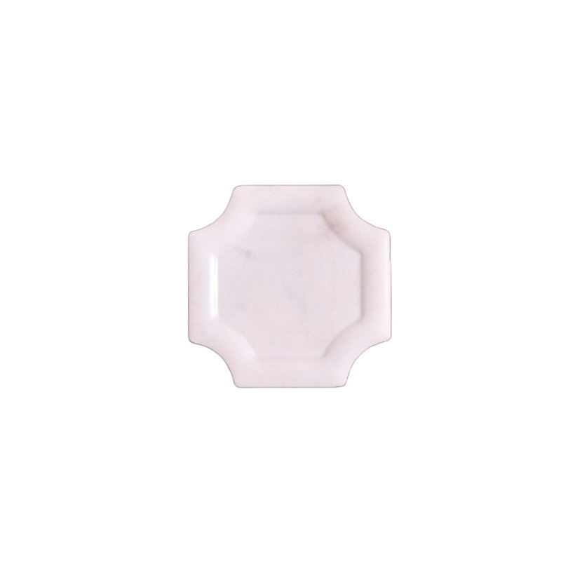 White Marble Framed Bottle Coaster