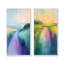 Ensemble de 2 pièces d'art mural bleu et mauve-308761882-308761872