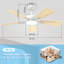 2 ventilateurs de plafond de 46 pouces avec lumières et ventilateur à télécommande-566420191