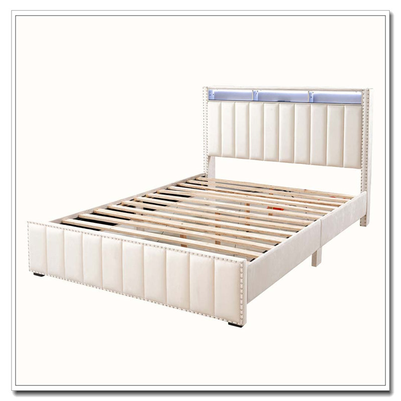 Rangement de lit, Grand, Beige