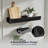  Vintage Black Ornate Trim 3-Piece Floating Wall Shelf Set
