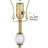 Brass Metal Buffet Table Lamp with Crystal Accents