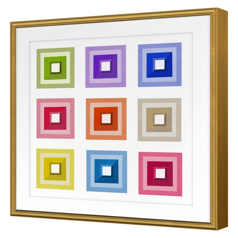 Tromp 2 Print by Dana Gibson, 24" H x 24" W x 1" D, Gold Framed
