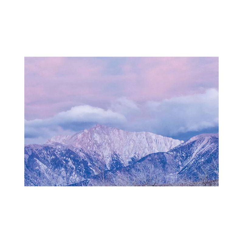 USA, Nevada, White Mountains. Sunset On Boundary Peak. by Jaynes Gallery - Wrapped Canvas Print