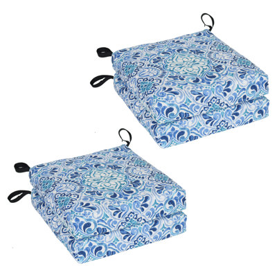 Coussins de chaise carrés d'extérieur (ensemble de 4)