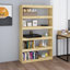 Latitude Run® Book Cabinet/Room Divider Black 15.7"X13.8"X53.1" Solid Wood Pine-91895652-91895653