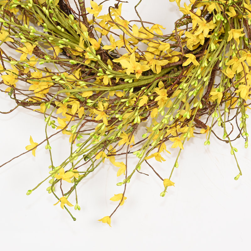 Couronne de porte 24 po, Jaune/vert