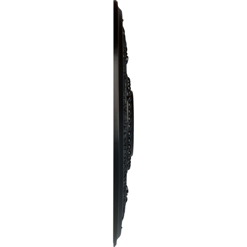 Endurathane Tellson Ceiling Medallion, 30 5/8"OD x 2 1/2"P (Fits Canopies up to 6 3/4"), Hand-Painted Jet Black Finish