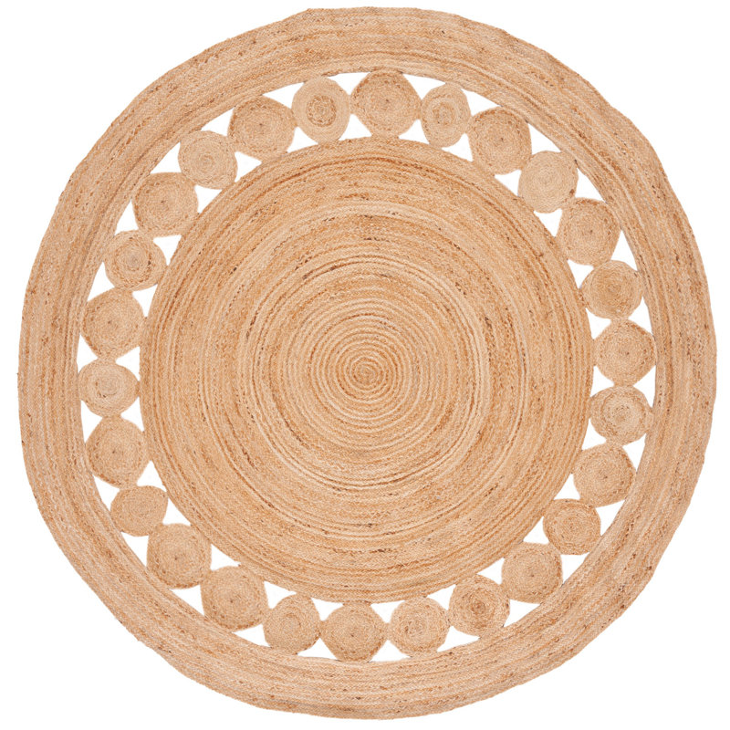 Mindy Hand Loomed Beige Rug, Round 198 cm