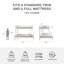 Lit superposé Nestle avec structure en métal et rails de sécurité