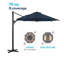 Parasol de patio en porte-à-faux 11 pi
