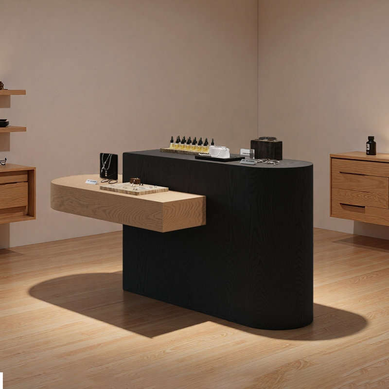 Présentoir multifonctionnel de style nordique, Noir / brun, H 31,5 po x l 54,33 po x P 27,56 po