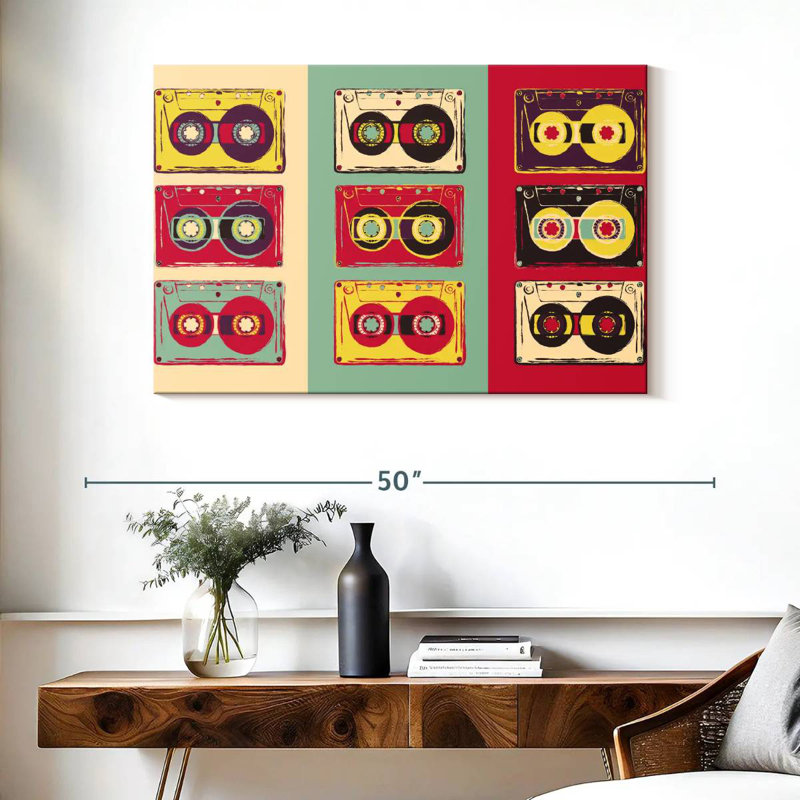 Abarca Retro Tapes, 26" H x 39" W