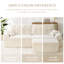 Modern Oversized 275cm 3-Sets Boneless Chenille Sofa With Ottoman And High-resilience Foam-3980745
