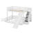 Twin Over Full Solid Pine Wood Bunk Bed – Slide, Storage Staircase & Safety Guardrails-1599249617