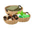 Ensemble de 3 paniers ronds en osier