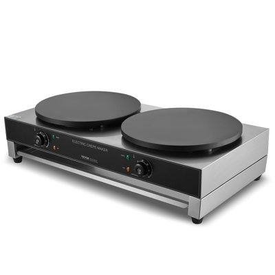 16-Inch Electric Crepe Maker Commercial Crepe Machine 3400W Double Head