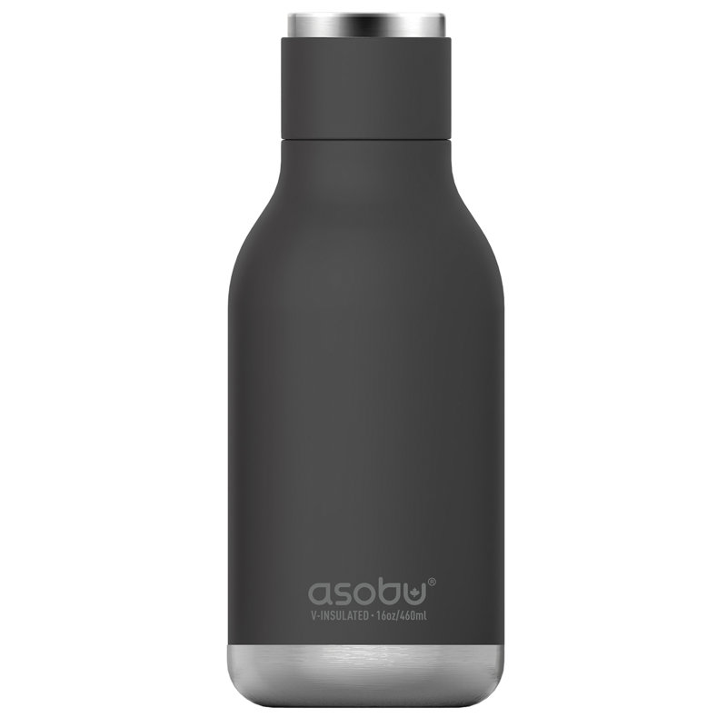 Asobu Vacuum Insulated Stainless Steel Travel Mug, Black
