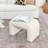 28'' Wide Modern Rectangle Large Boucle Upholstered Standard Arched Ottoman