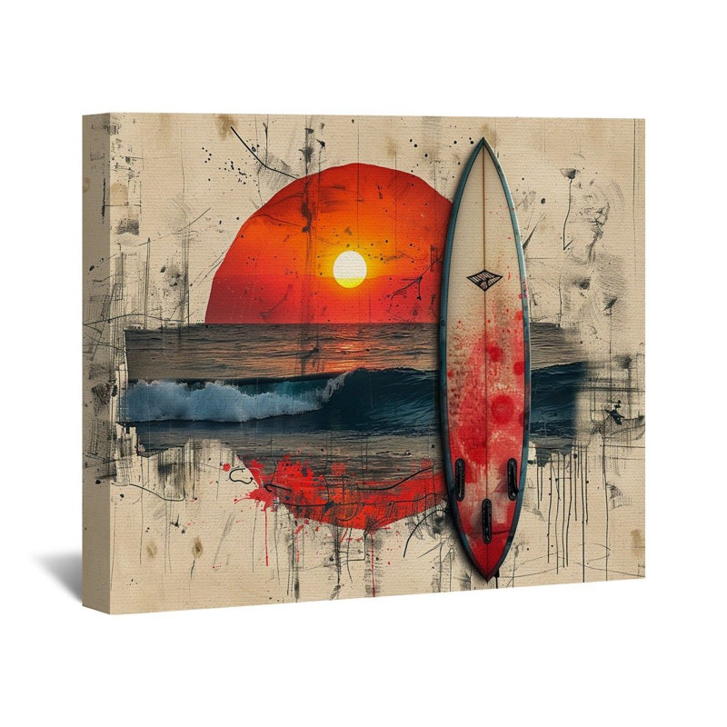 «Surfing» sur toile, H 16 po x l 20 po