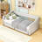 Expandable Twin XL to King Upholstered Daybed with Tuft Backrest and 2 Storage Drawers-468791705