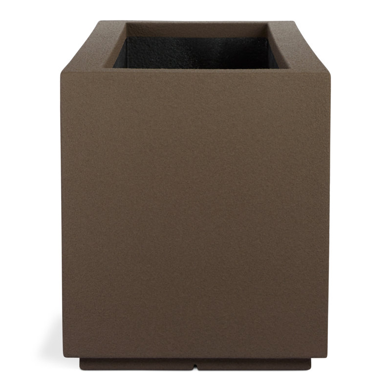 Milan Tall Polymer Box, 19"H x 46"W x 17"D, Chocolate Brown