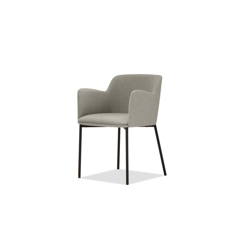  Chaise de salle à manger en tissu gris, Gris