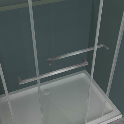 57-60 in W x 78 in H Frameless Shower Door with Advanced Closing System