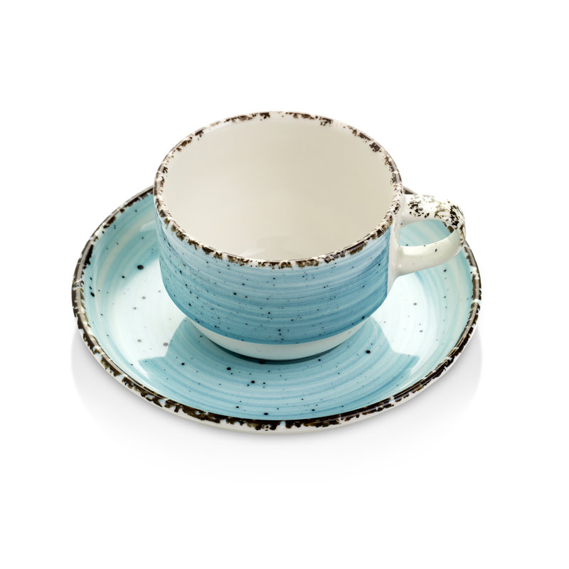 Sidwell Porcelain Espresso Cup and Saucer, Turquoise