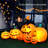 7.5 FT Halloween Inflatable Pumpkin Combo with Witch Black Cat