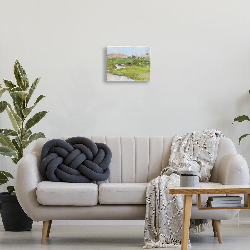 «Hillside Winding Stream», art mural sur bois par Trevor Copenhaver