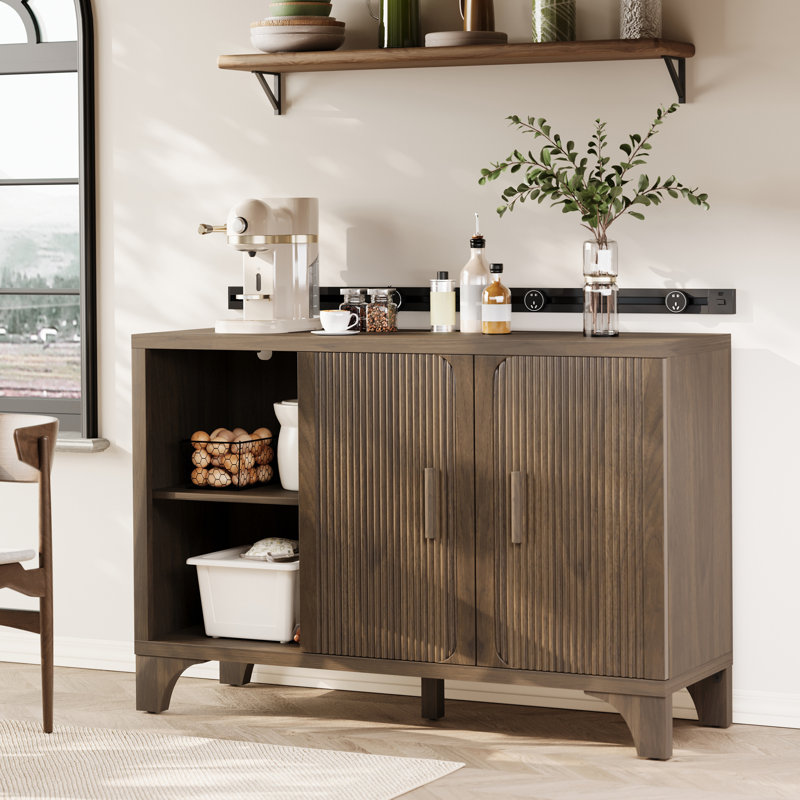 Buffet Gouun Mid Century Modern, Marron foncé
