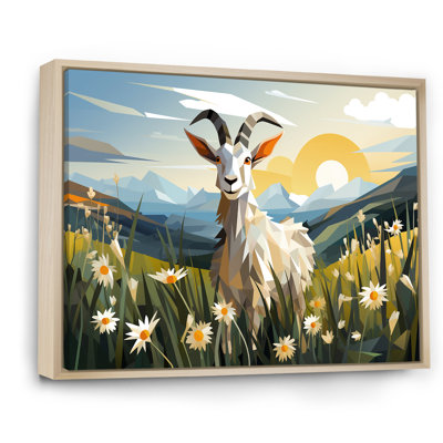 Goat Pasture Patterns III - Goat Animal Wall Art