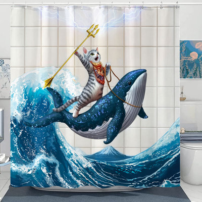Funny Shower Curtain With Hooks