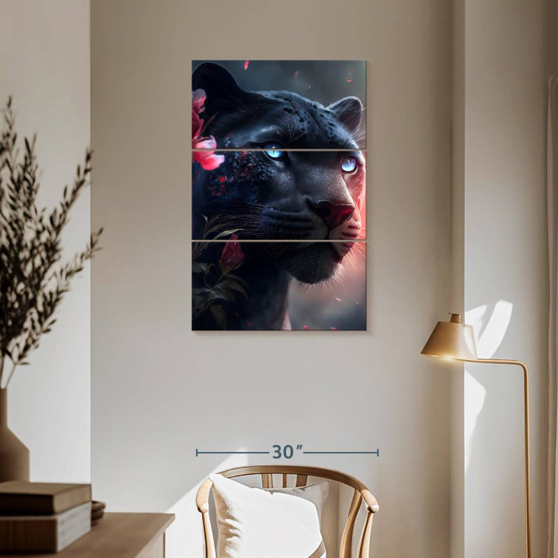 Brampt The Pink Black Panther, 57" H x 36" W