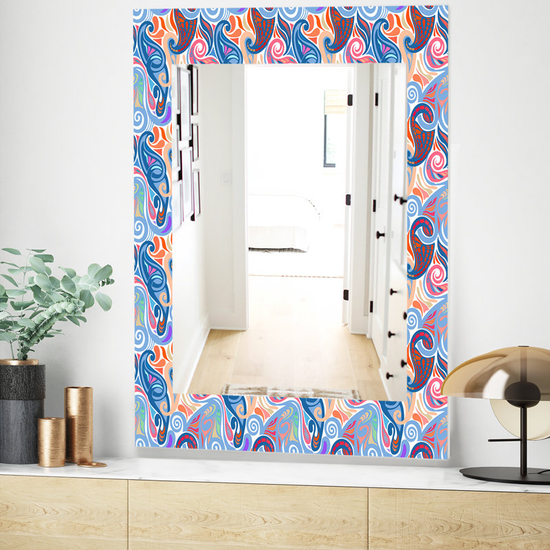 Miroir mural moderne, H 24 po x l 32 po, Paisley