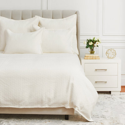 Penda White Standard Cotton Reversible Duvet Cover