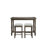 Rustic Gray 54" x 32" x 36" Bar Table with Built-In Storage Drawers-345809335