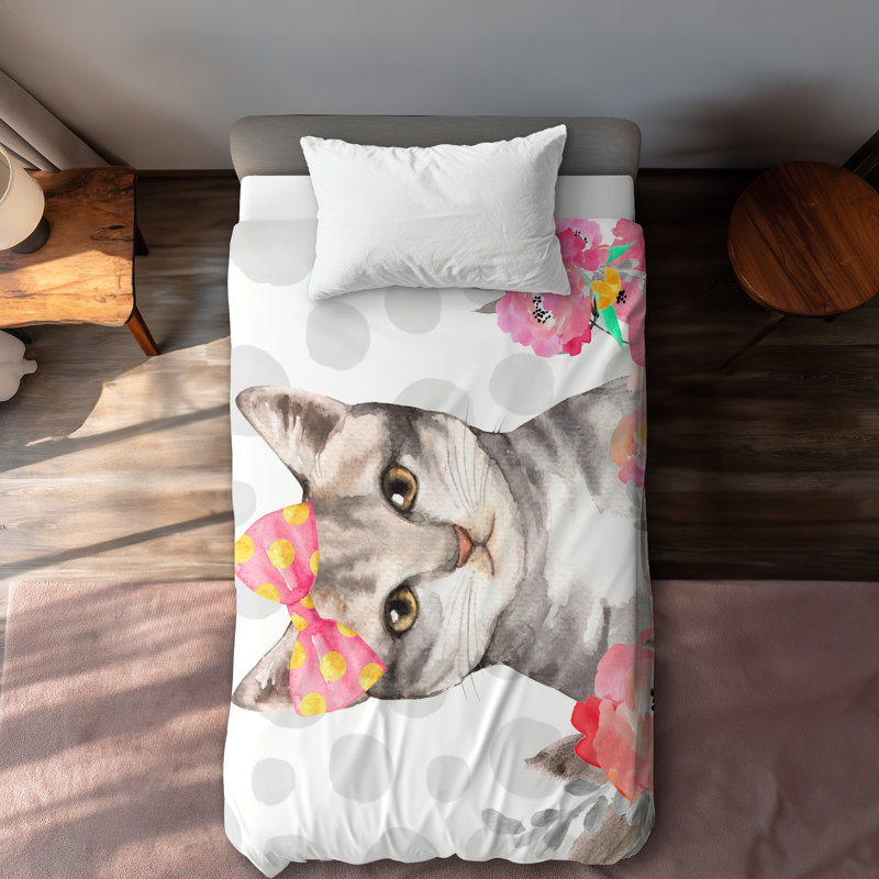Charming cat Duvet Cover | Kids Art Pets Home Decor