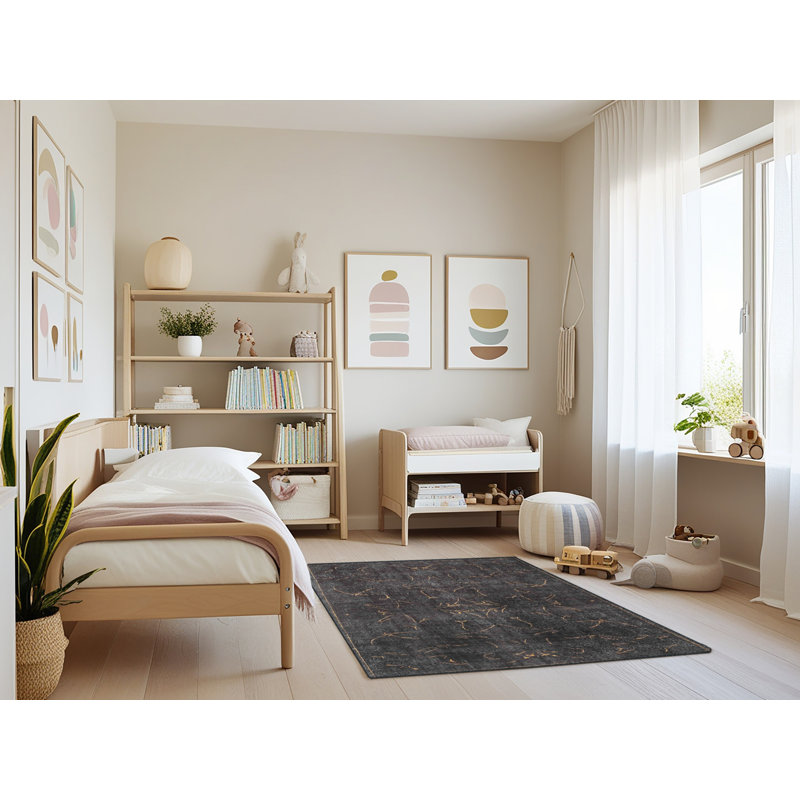 Tapis gris/beige traditionnel, Rectangle 4 pi x 6 pi