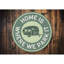 Enseigne en aluminium «Home Is Where We Park It»-58289534