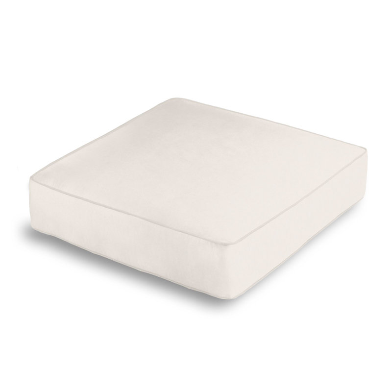 Velvet Square Pillow Cover & Insert, Ivory Velvet