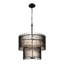 Lustre à 2 niveaux Park Row - noir mat / or français - l 24 po x H 31 po