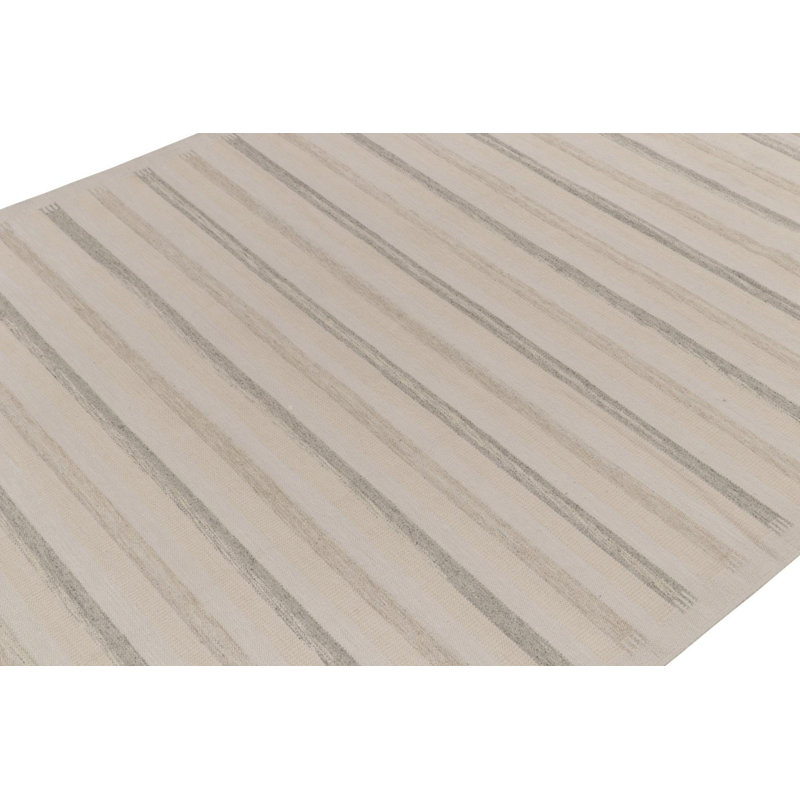 Scandinavian Wool Geometric Area Rug, Rectangle 10' x 14'