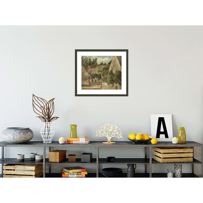 «Crossroads at the Rue Remy Auvers» par Paul Cézanne, impression giclée encadrée, H 23,5 po x l 26,72 po