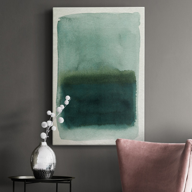 Sea Glass Windowpane II - peinture sur toile tendue, H 36 po x l 24 po x P 1 po