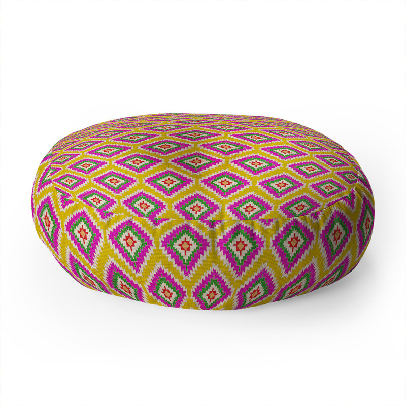 Bianca Aztec Fiber Round Floor Pillow